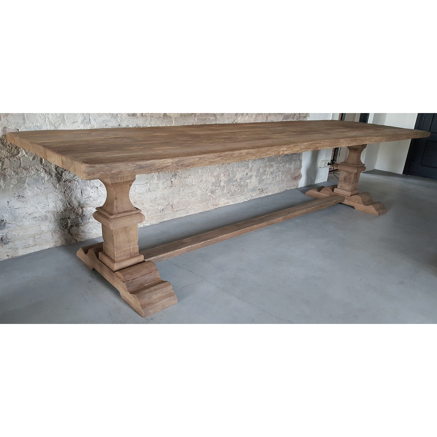 Refectory table made of 4,5 5 cm robust reclaimed oak Z003 DT69