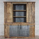 industrial-cupboard-reclaimed-oak-with steel-sliding-doors