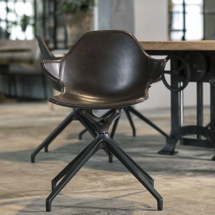 Industrial dining chairs with armrest KFF Kirk S32