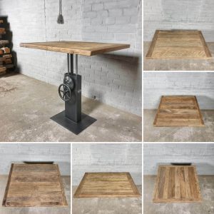 Industrial bistro table - choice of several stock table tops - height adjustable - IND779