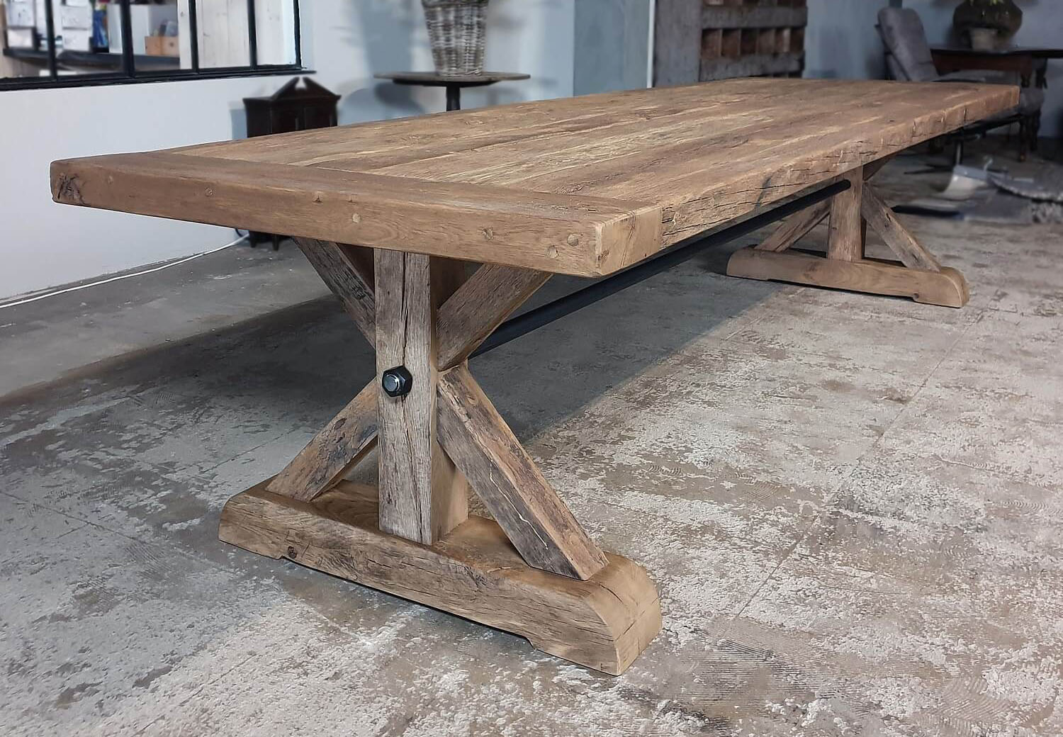 Refectory table in rural style