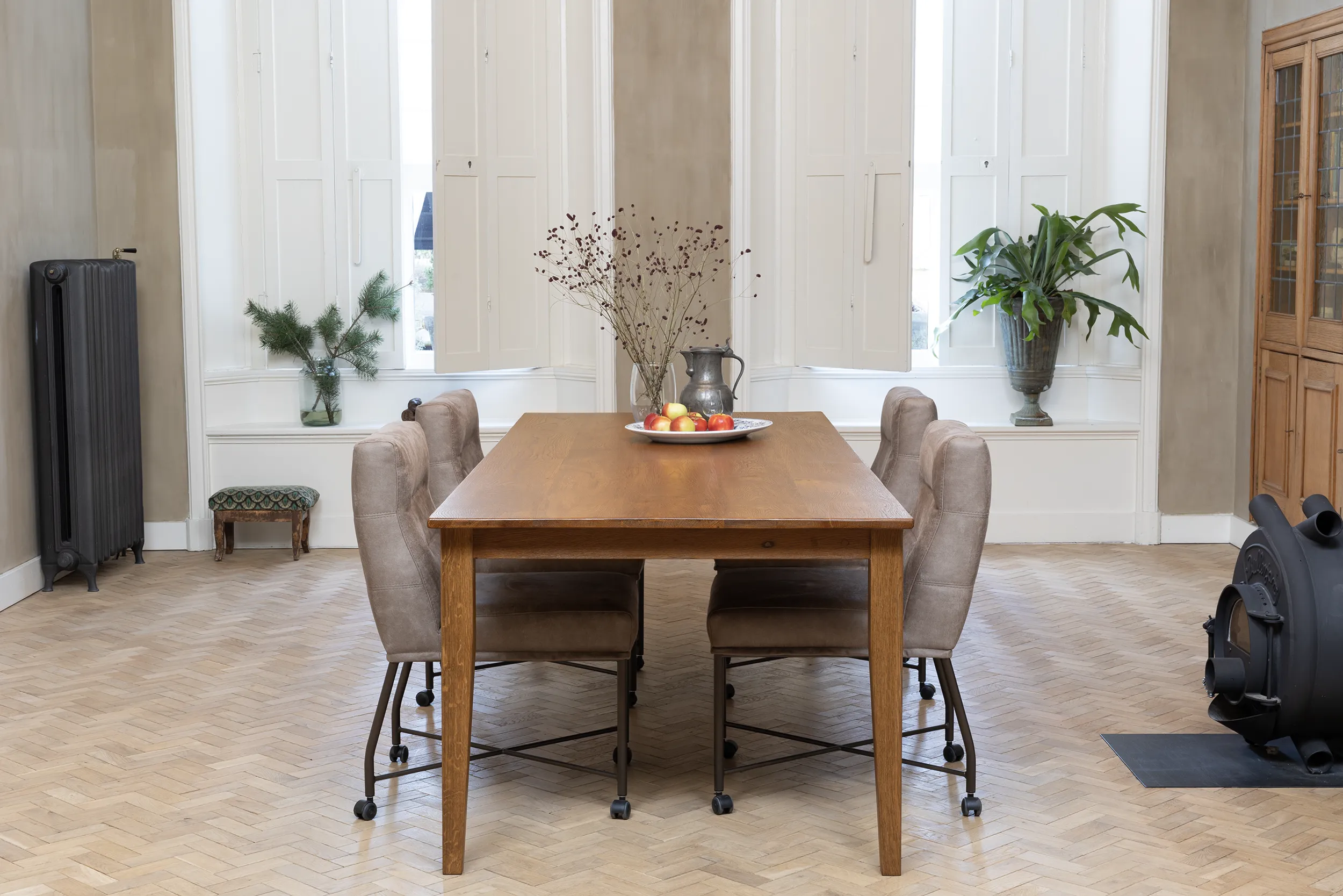 G021 Franse eettafel eikenhout op maat (1) Franse eettafel van eikenhout op maat verkrijgbaar