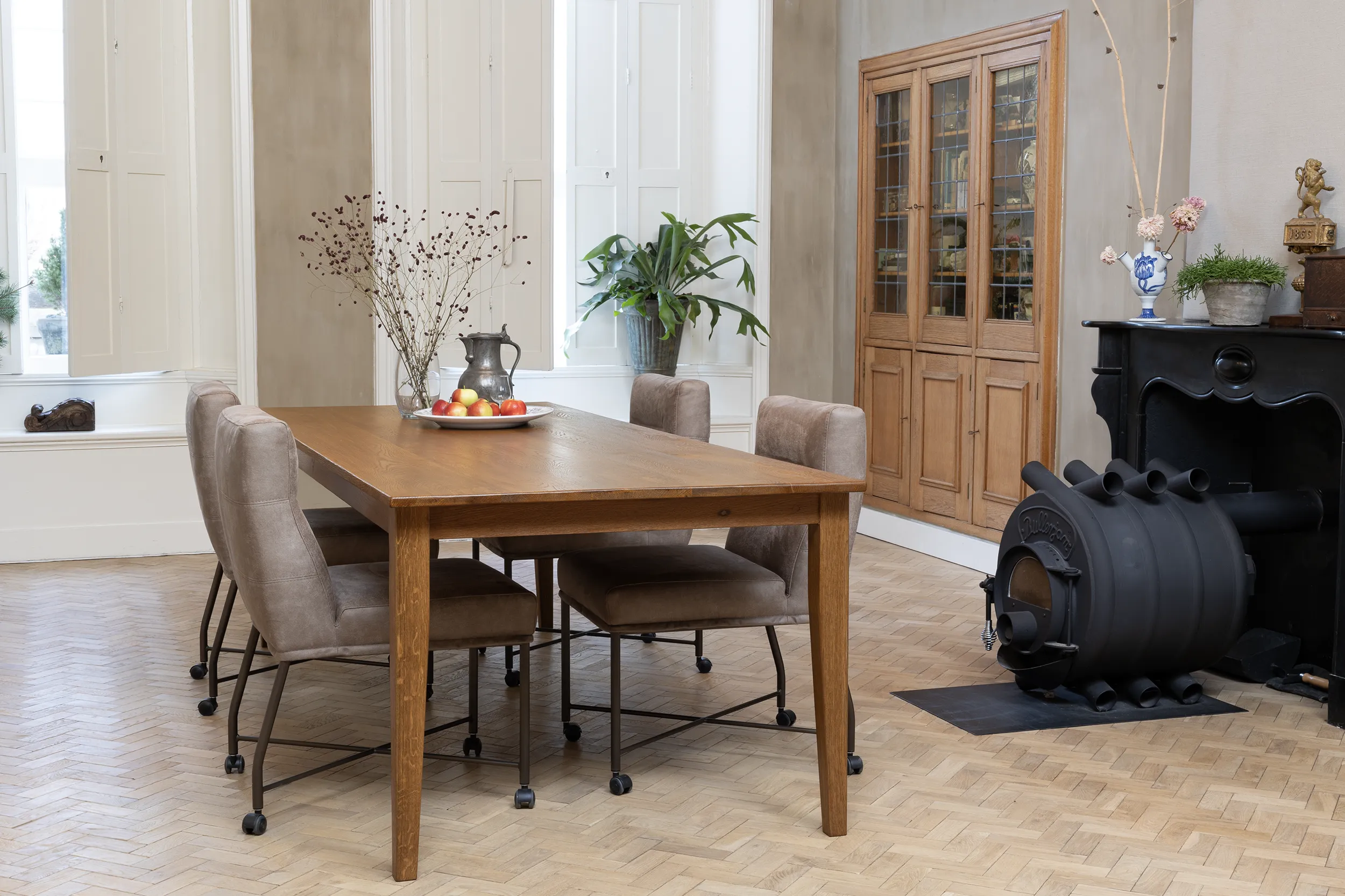 G021 Franse eettafel eikenhout op maat (3) Franse eettafel van eikenhout op maat verkrijgbaar