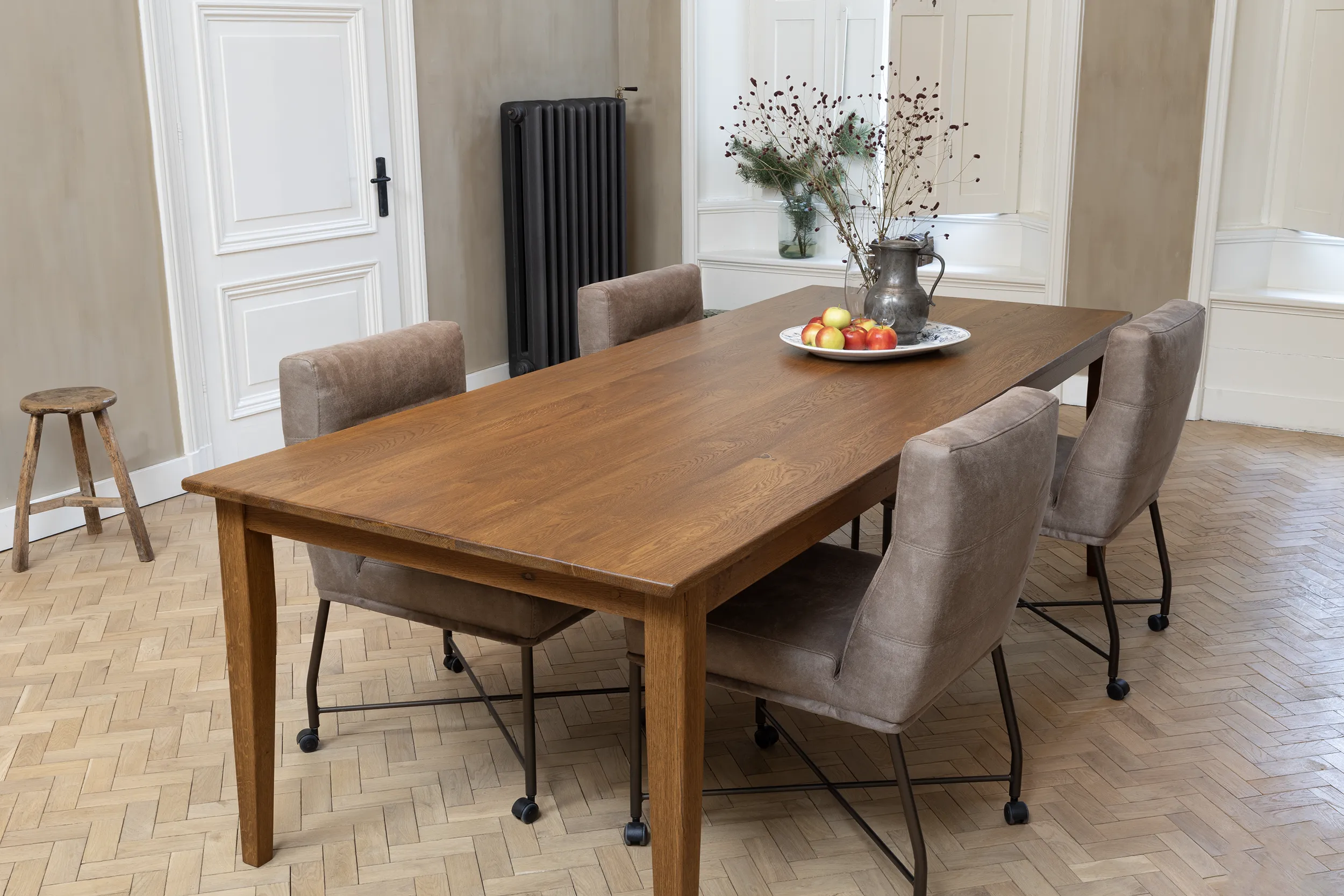 G021 Franse eettafel eikenhout op maat (6) Franse eettafel van eikenhout op maat verkrijgbaar