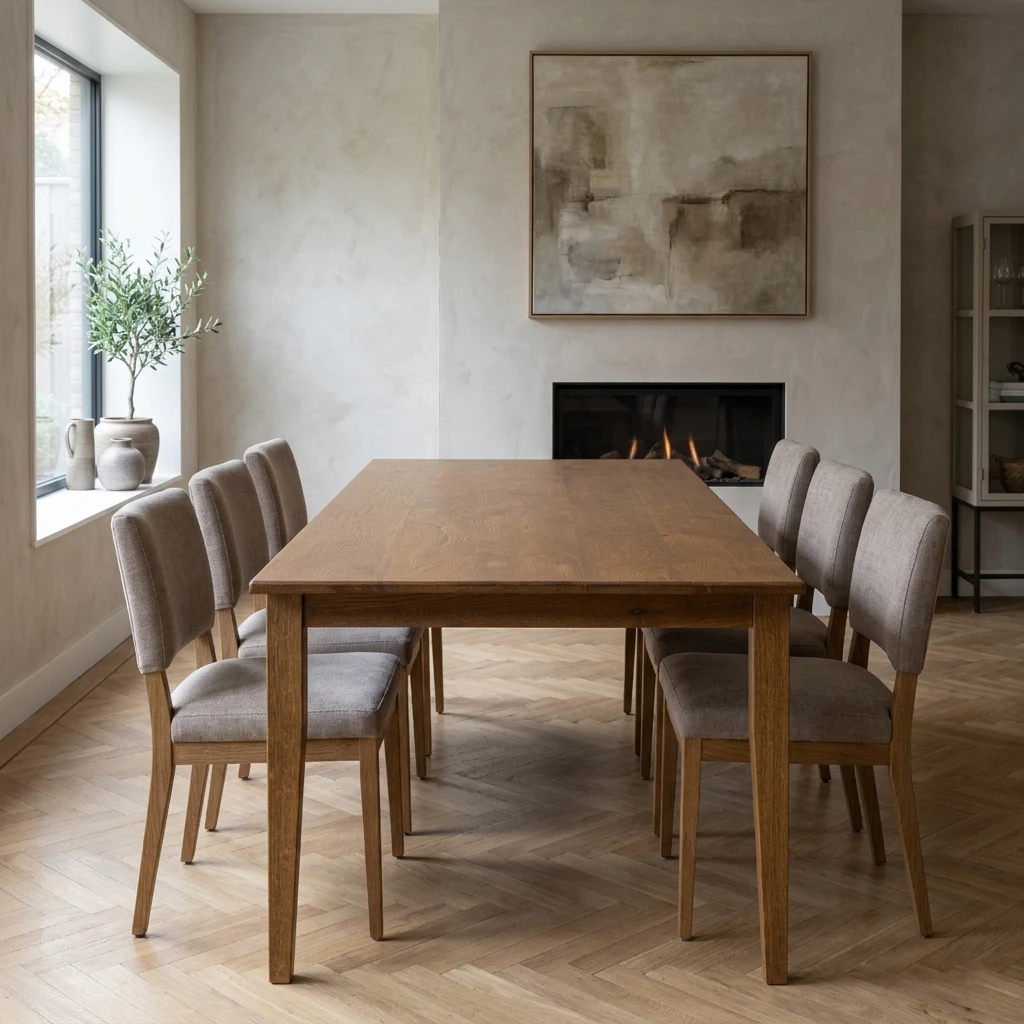 G021 Franse eettafel van eikenhout op maat Franse eettafel van eikenhout naar authentiek model op maat gemaakt