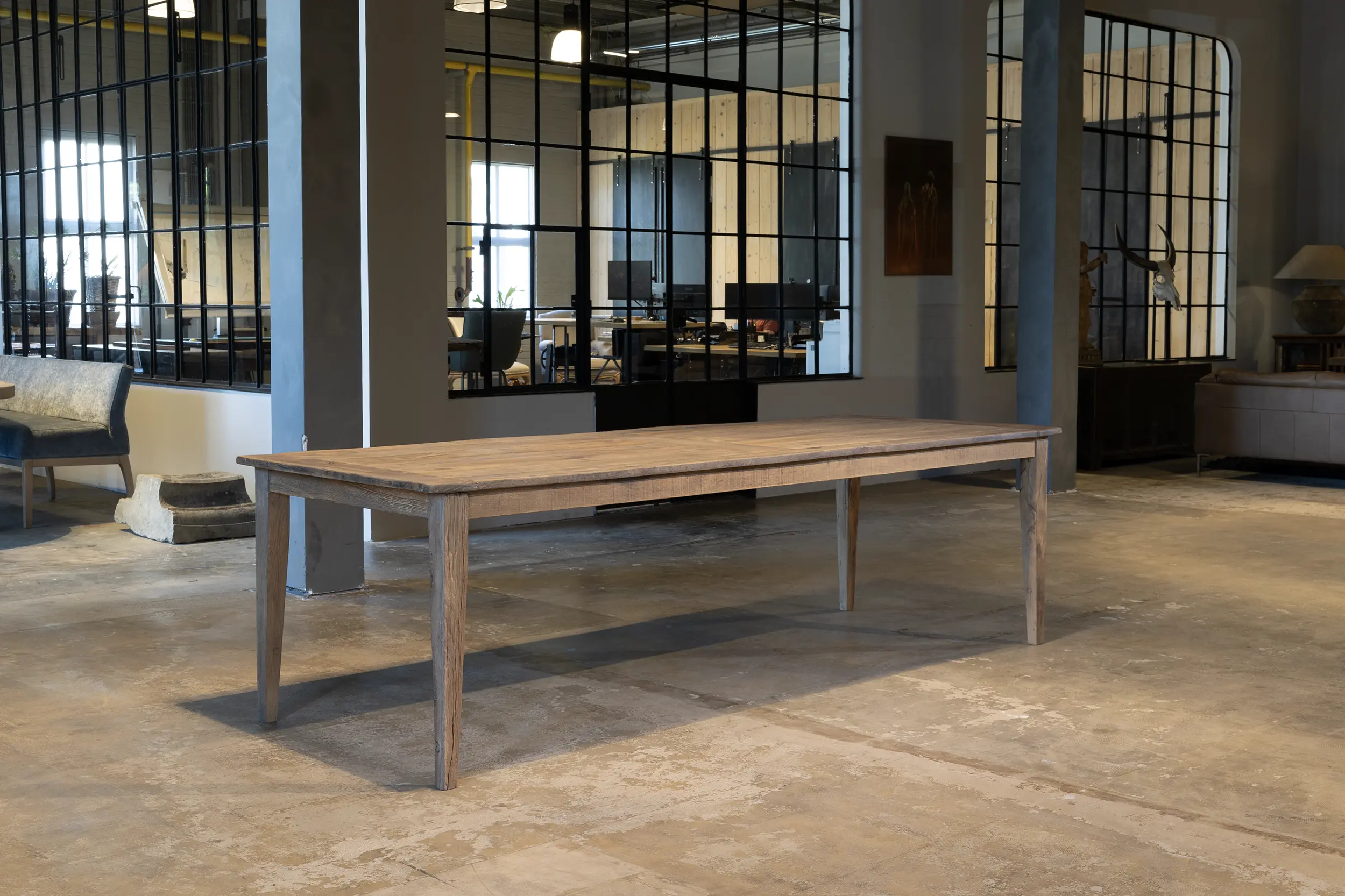 Franse eiken eettafel op maat Z035 (1)