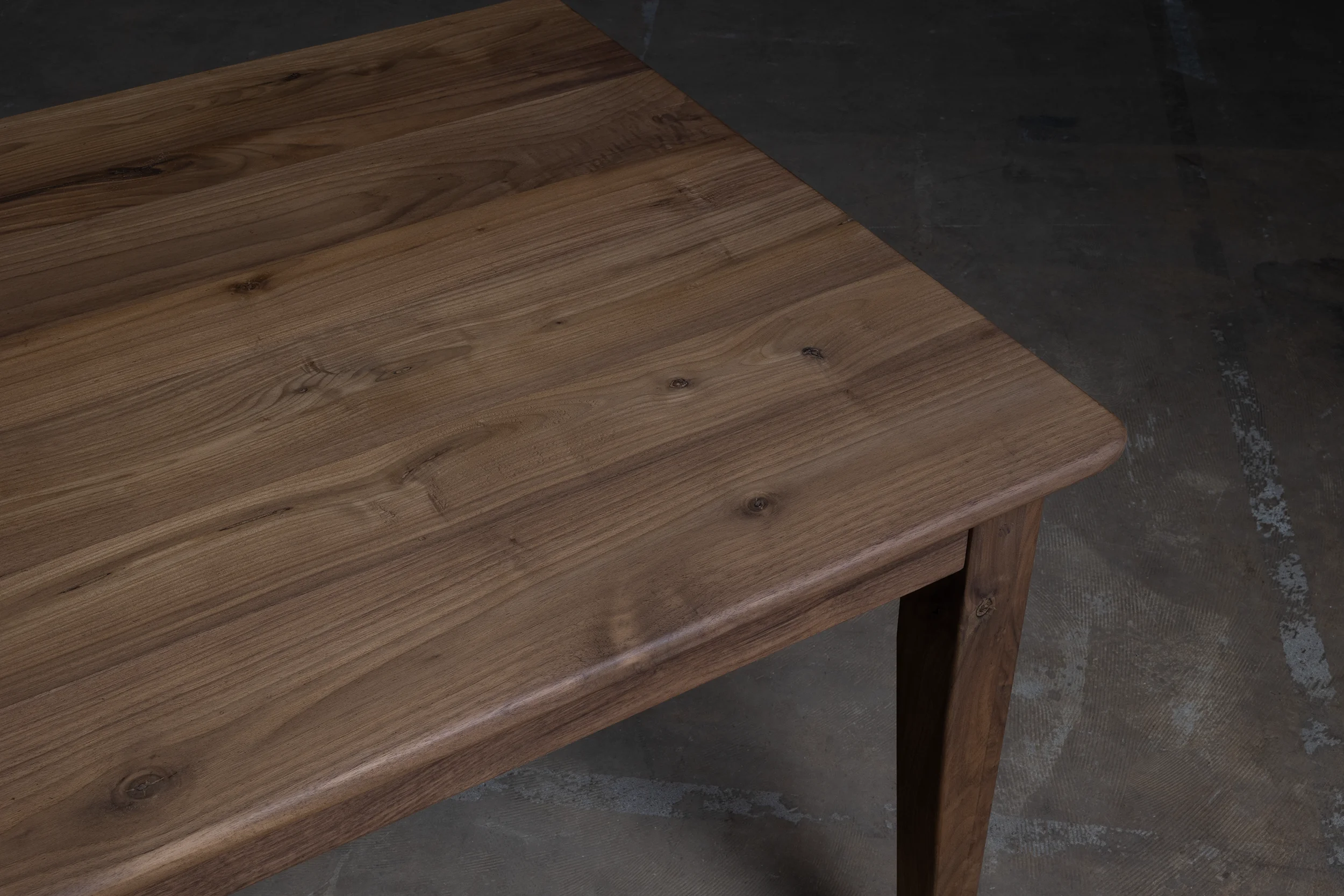 Table top of a French-style walnut dining table