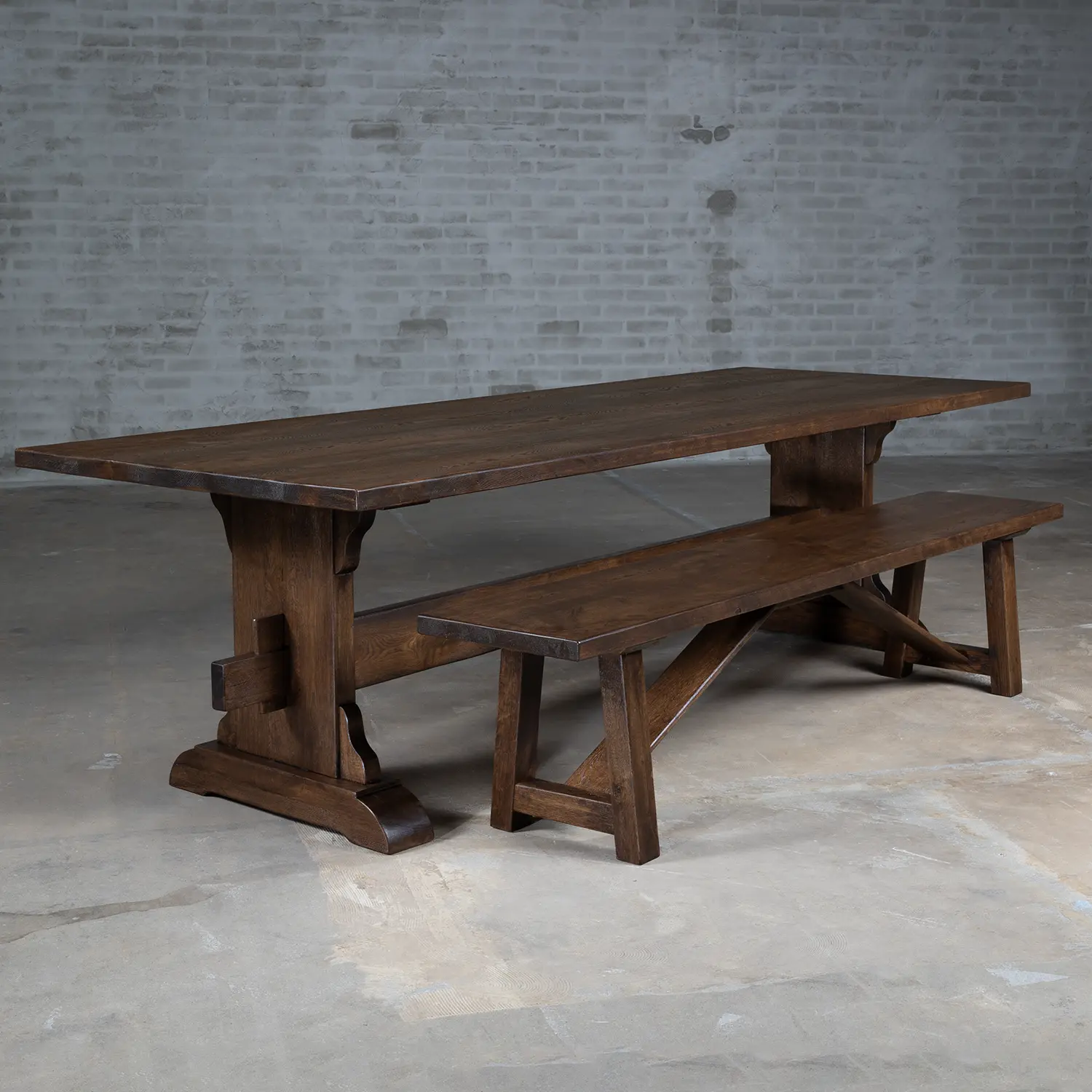 Dark oak dining table G002-D