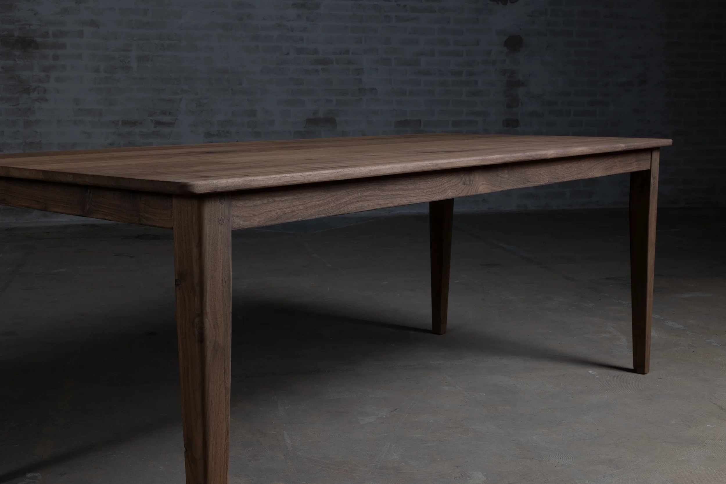 Table top of a French-style walnut dining table