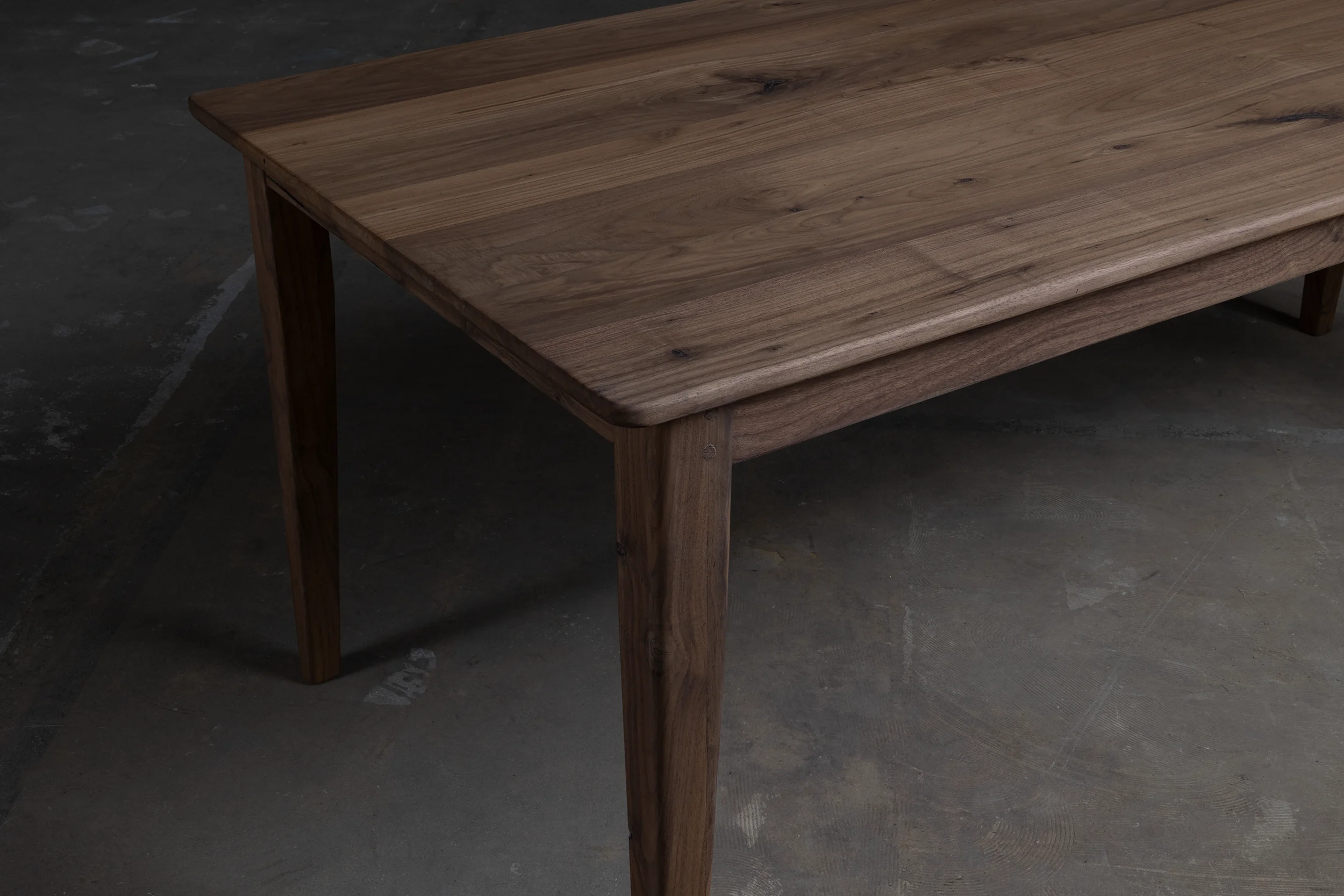 Table top of a French-style walnut dining table