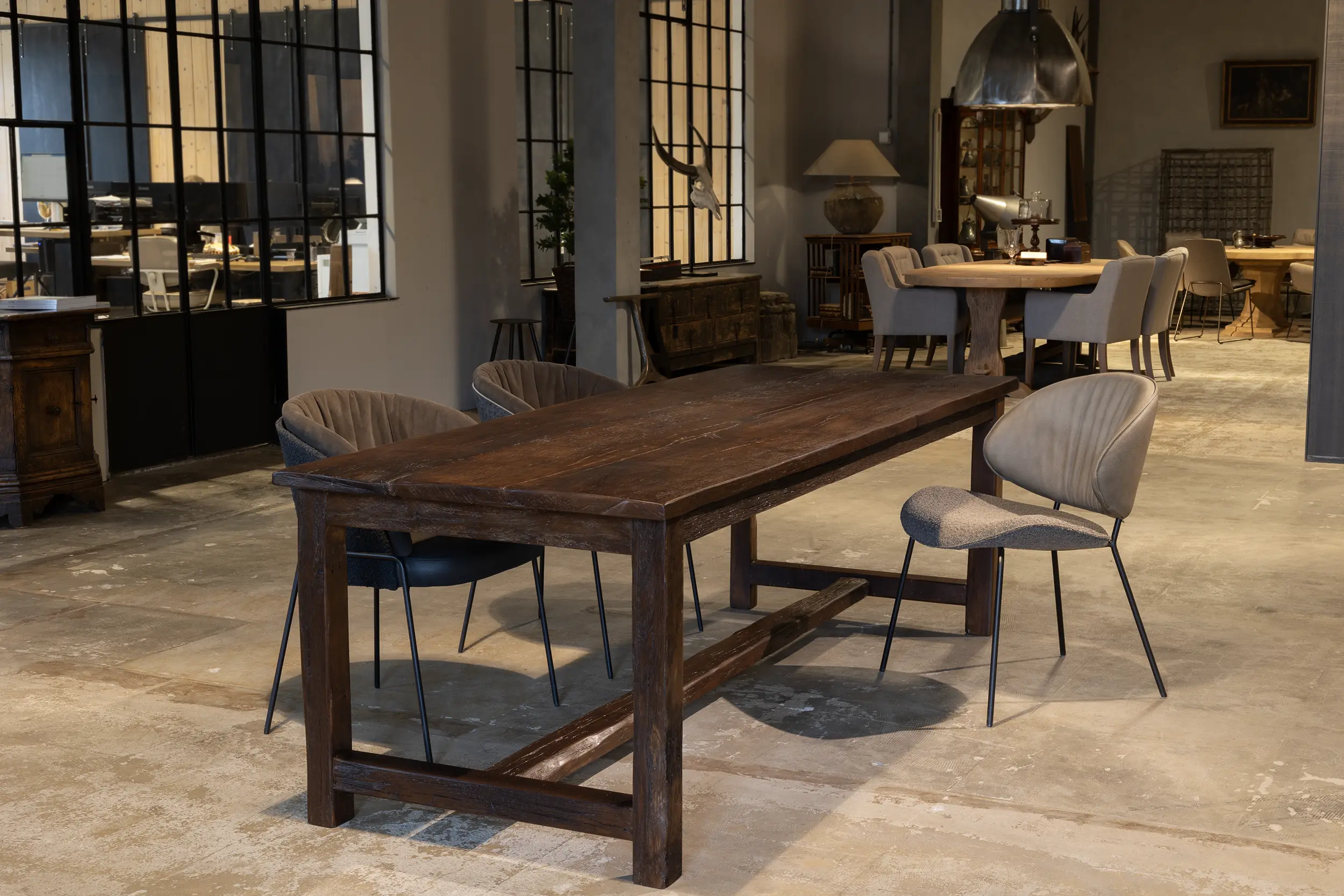 Refectory table Konstanz (2) Konstanz refectory table made from solid reclaimed oak